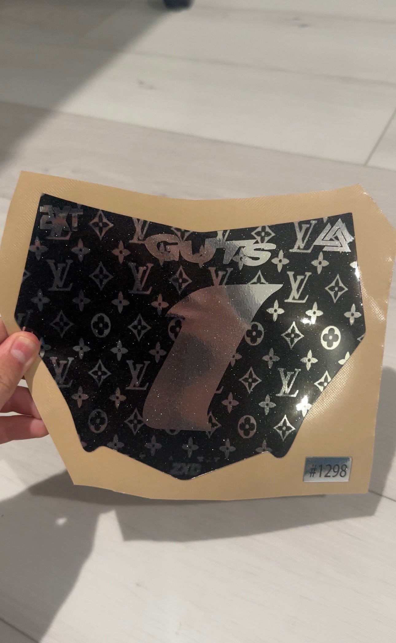 Louis Vuitton number plate decal