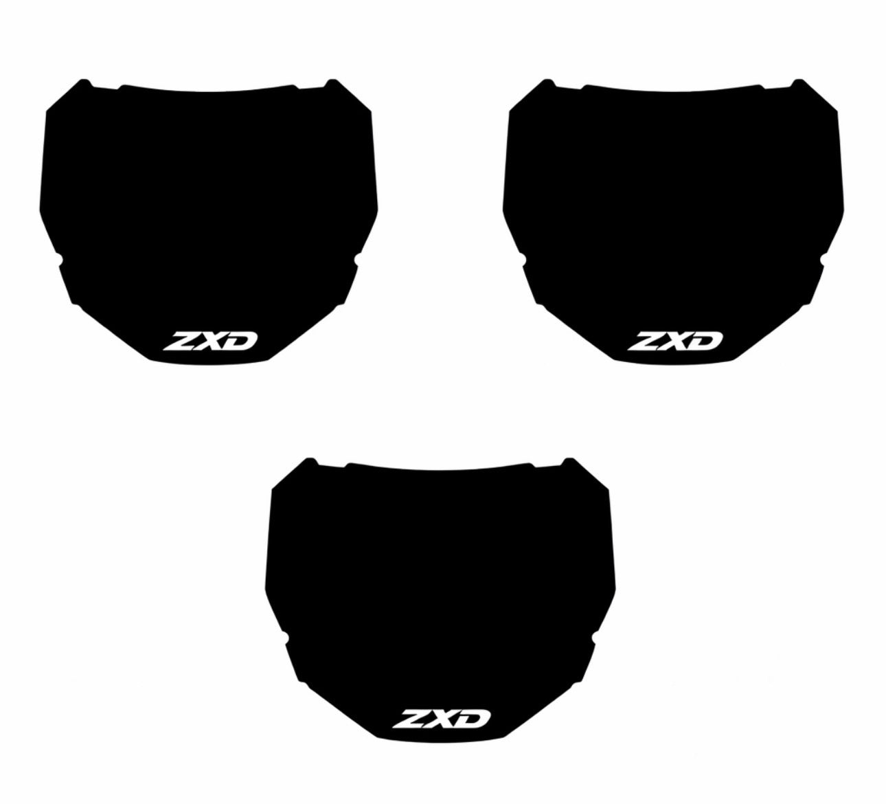 3 mini number plate decals