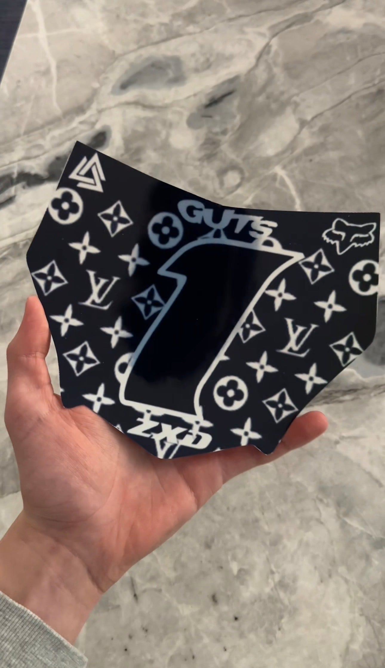 Louis Vuitton number plate decal