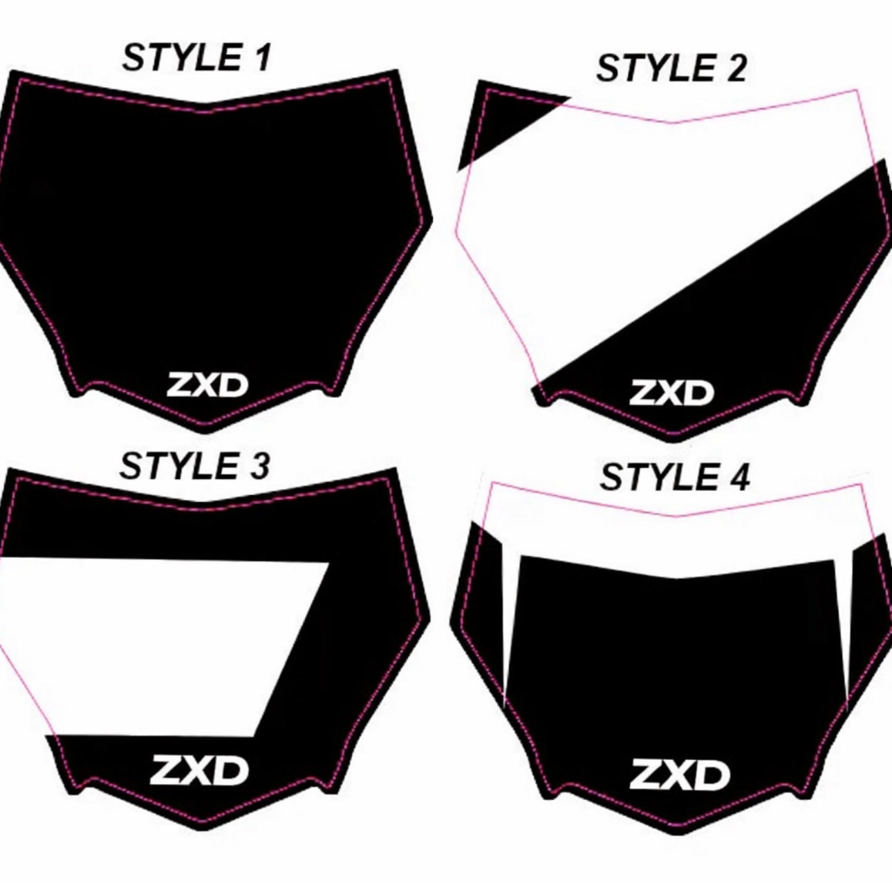 Motocutz front number plate decal